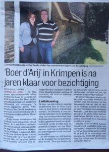 Wat leuk! We staan in de krant! Het AD Rotterdam-Oost van woensdag 13 augustus!